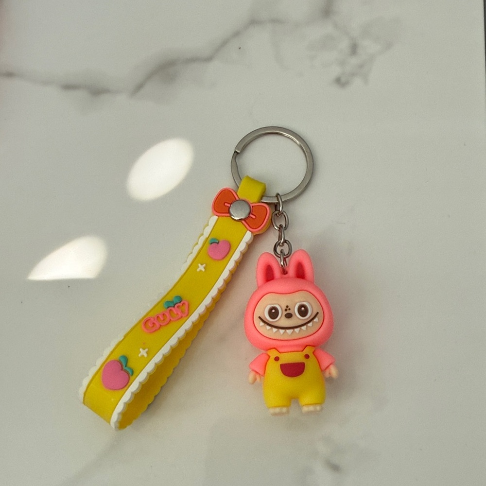 Yellow Labubu Keychain